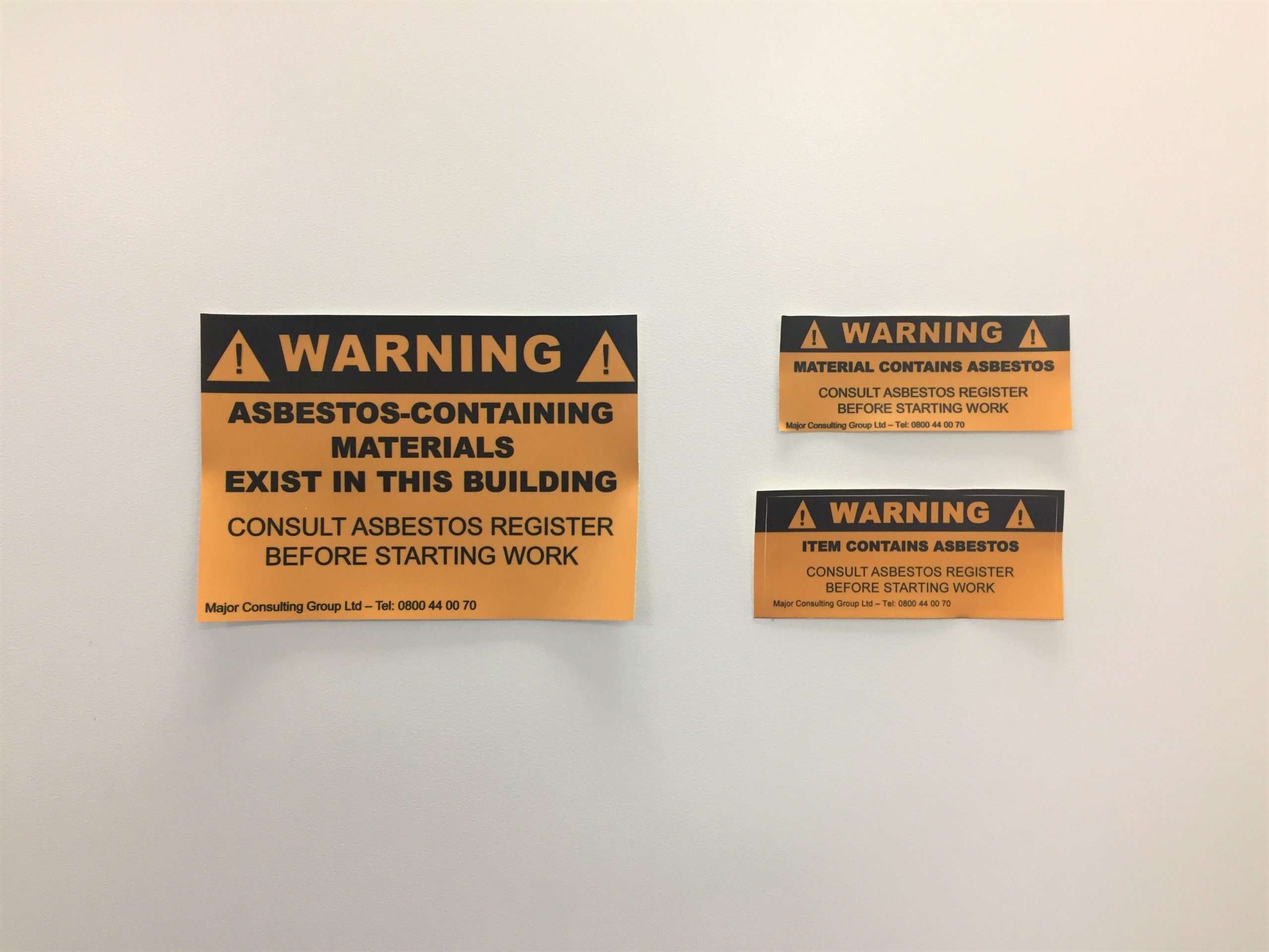 Asbestos Warning Labels