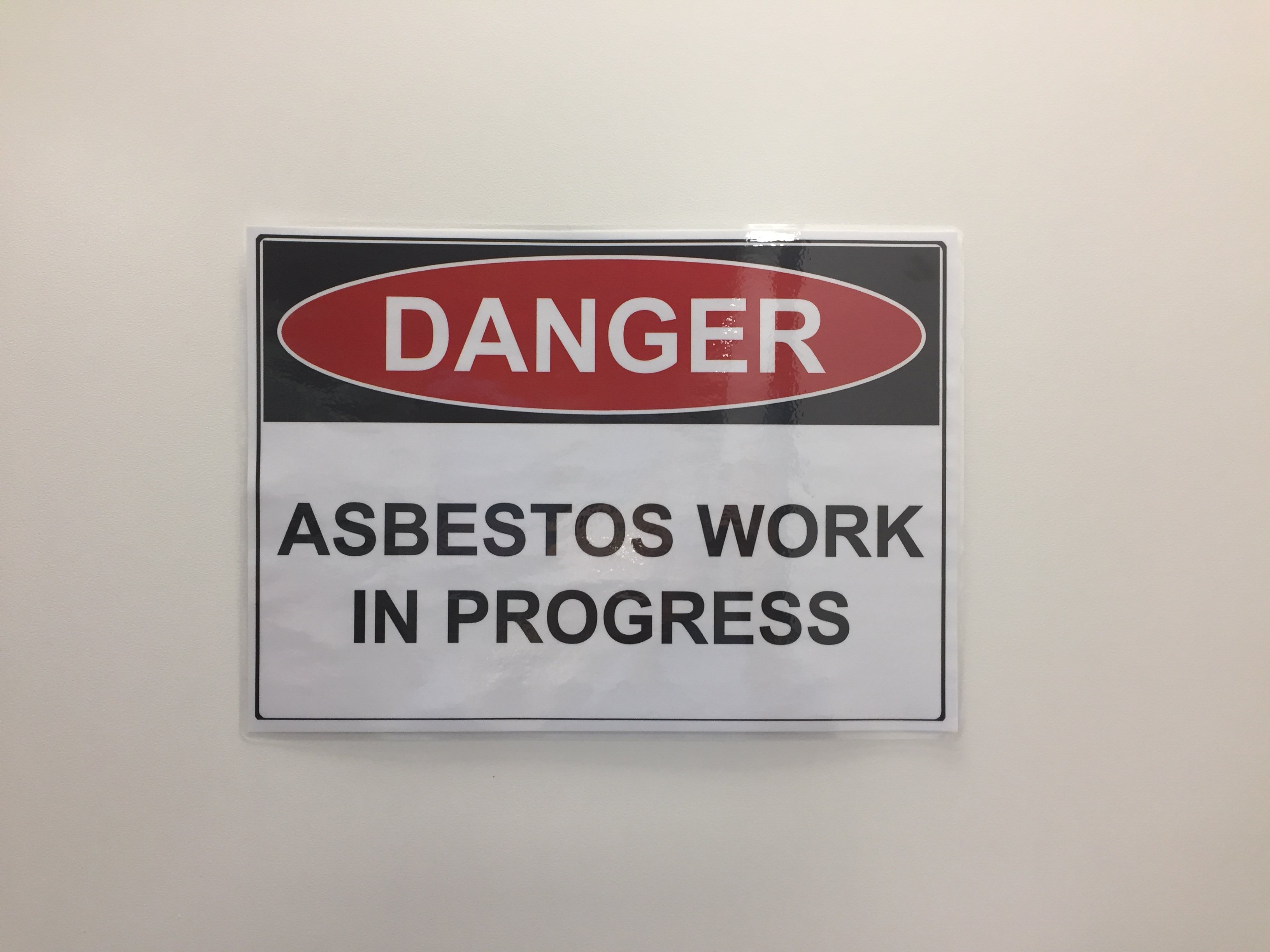 Asbestos Work In Progress Warning Sign